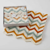 Brick Zig-zag Knit Blanket